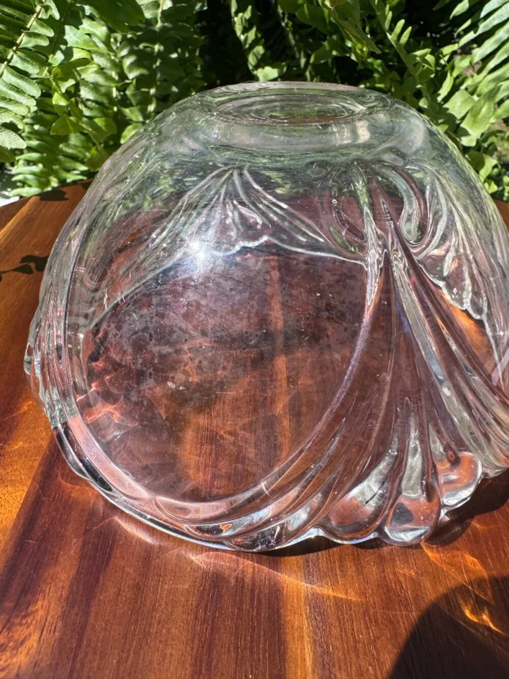 Vintage Mikasa Crystal Serving Bowl French Bouquet Embossed Floral Glass Dish